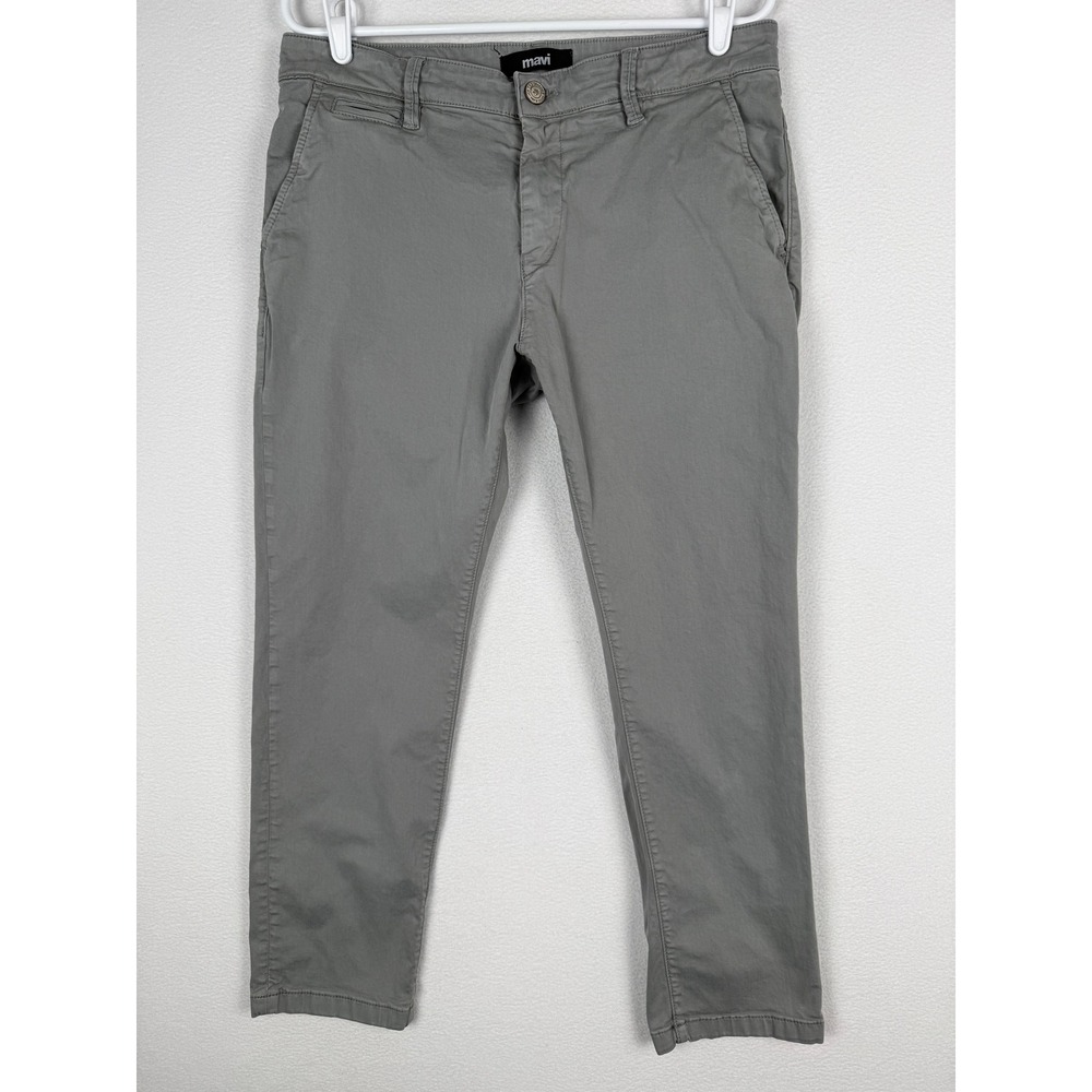 Mavi Johnny Slim Leg Pants Mens 32/28 Gray Chino M00743 Stretch Cotton Casual
